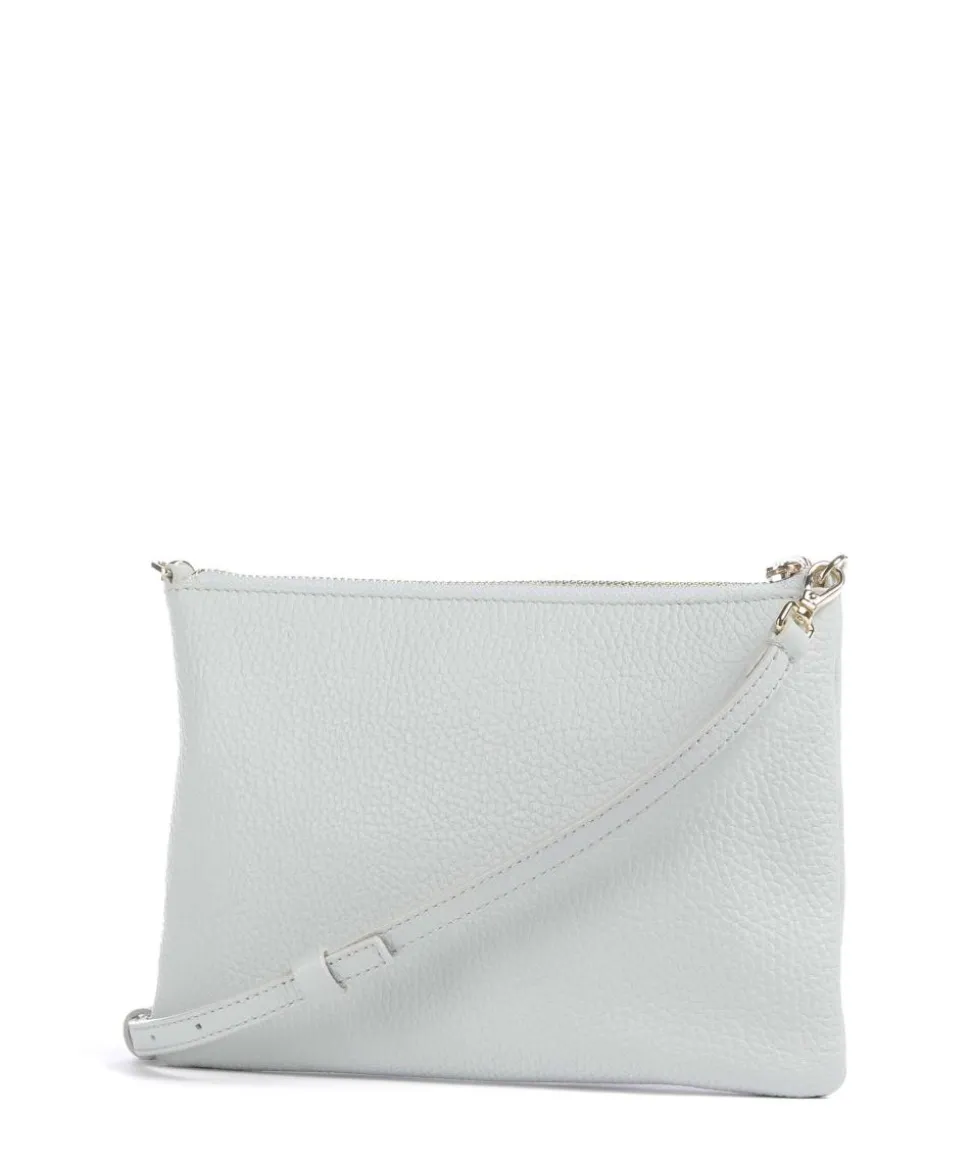 Best Umhängetasche genarbtes Leder hellblau