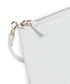 Best Umhängetasche genarbtes Leder hellblau