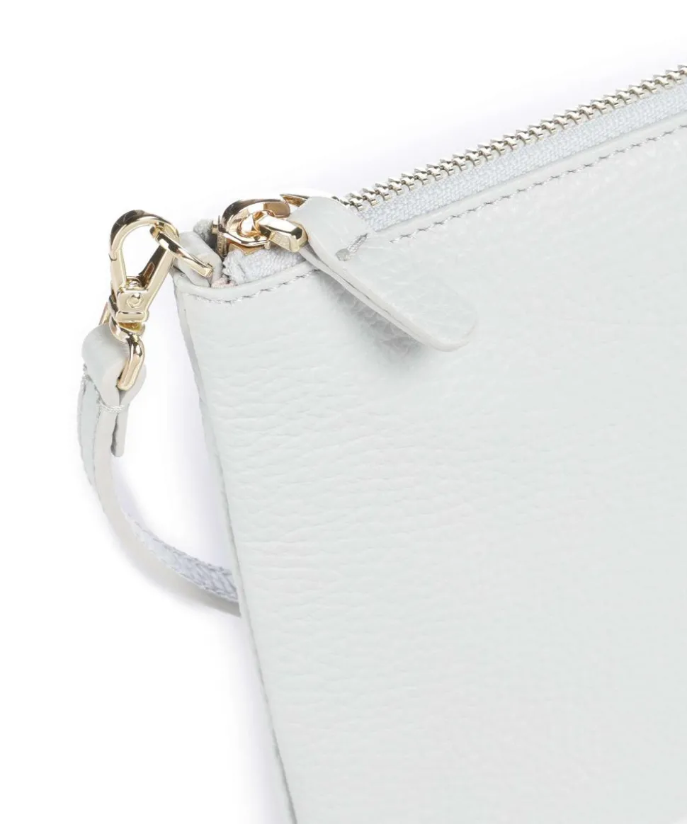 Best Umhängetasche genarbtes Leder hellblau