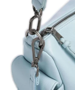 Bestie Schultertasche recyceltes Leder hellblau