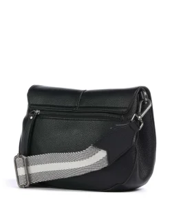 Bestie Umhängetasche genarbtes Leder schwarz