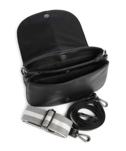 Bestie Umhängetasche genarbtes Leder schwarz