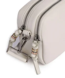 Bestie Umhängetasche recyceltes Leder, Polyurethane elfenbein