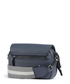 Bestie Umhängetasche recyceltes Leder blaugrau