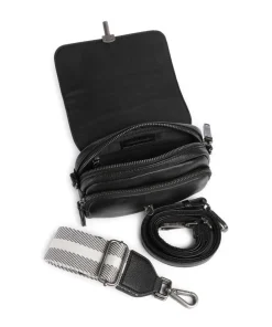 Bestie Umhängetasche recyceltes Leder schwarz