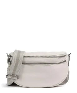 Bestie Umhängetasche recyceltes Leder elfenbein