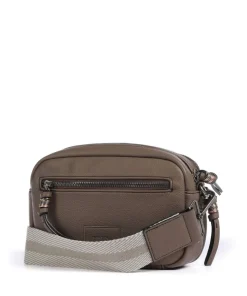 Bestie Umhängetasche recyceltes Leder, Polyurethane braun