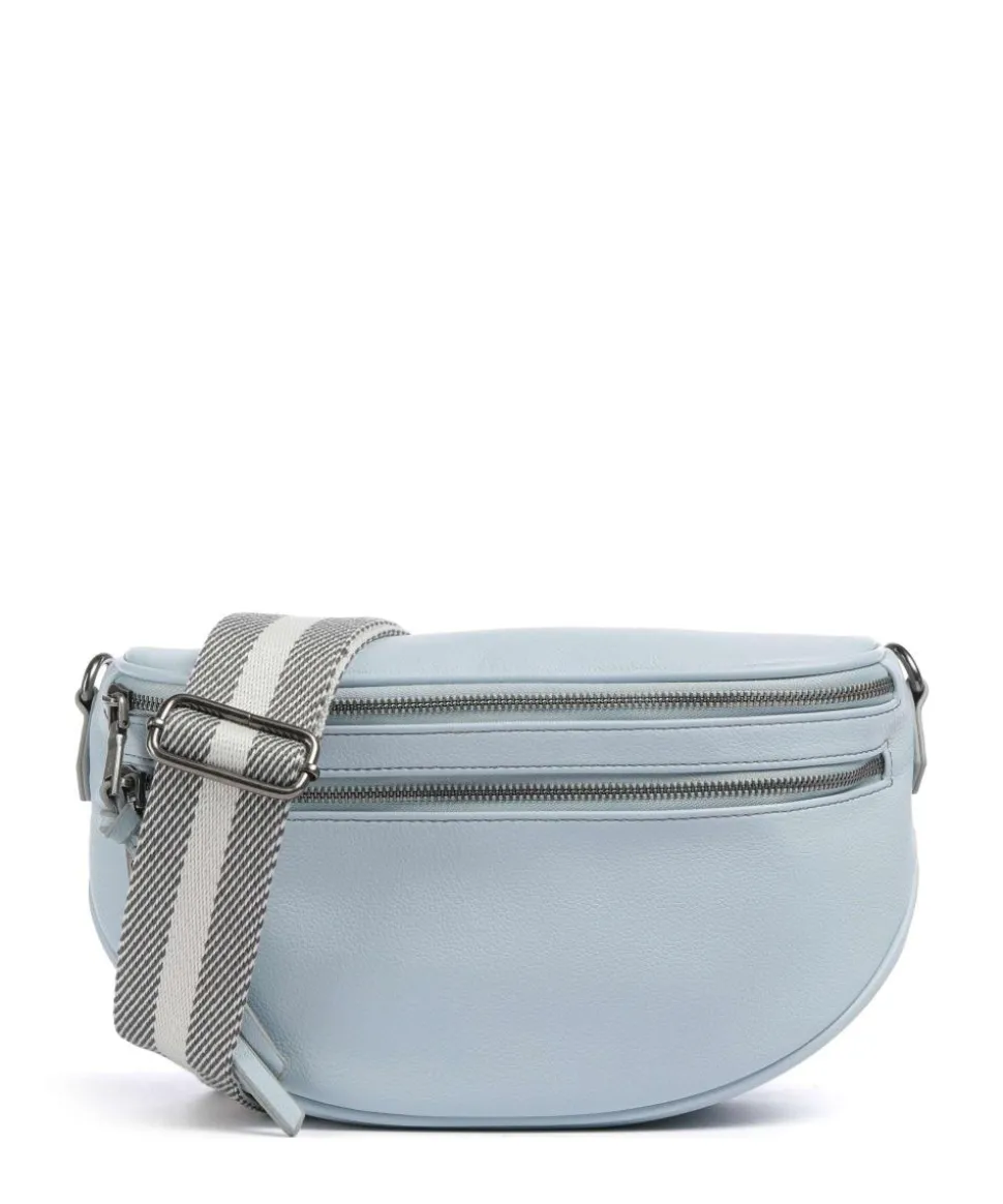 Bestie Umhängetasche recyceltes Leder hellblau