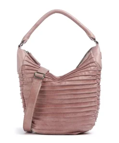 Bestseller Beuteltasche genarbtes Leder rosa