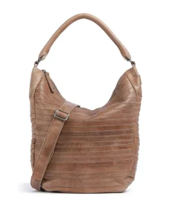 Bestseller Collection Gürteltier S Beuteltasche genarbtes Leder karamellbraun