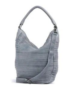 Bestseller Collection Gürteltier S Beuteltasche genarbtes Leder hellblau