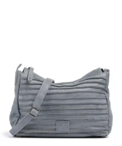 Bestseller Umhängetasche genarbtes Leder blaugrau