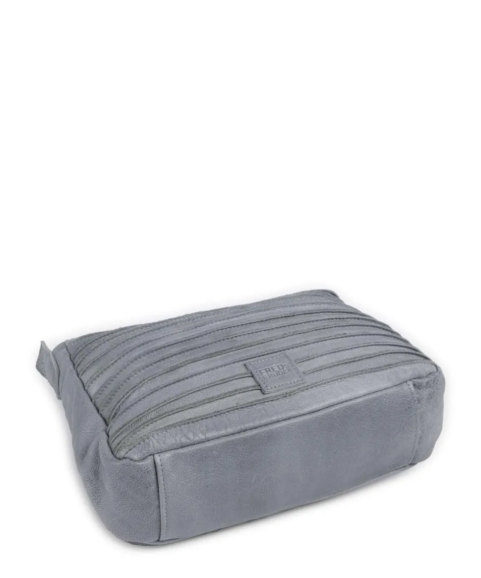 Bestseller Umhängetasche genarbtes Leder blaugrau