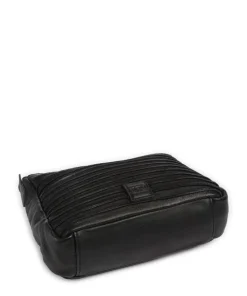 Bestseller Umhängetasche genarbtes Leder schwarz