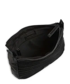 Bestseller Umhängetasche genarbtes Leder schwarz