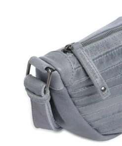 Bestseller Umhängetasche genarbtes Leder hellblau