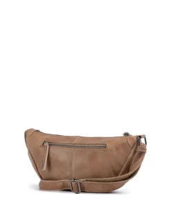 Bestseller Umhängetasche genarbtes Leder karamellbraun