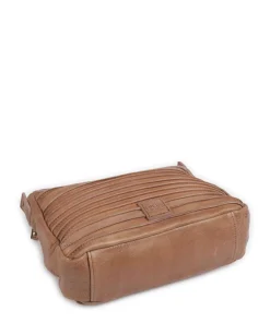 Bestseller Umhängetasche genarbtes Leder karamellbraun