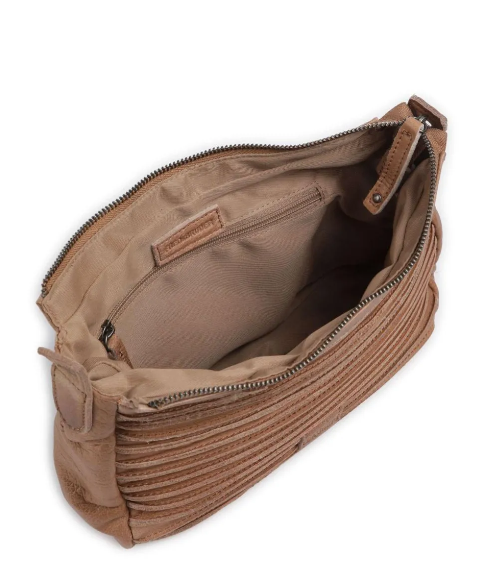 Bestseller Umhängetasche genarbtes Leder karamellbraun