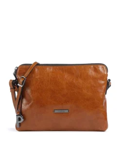Better Me Umhängetasche genarbtes Rindsleder cognac