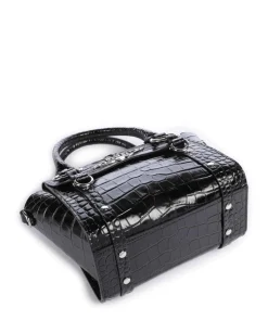 Betty Embossed Croc Small Handtasche geprägtes Kalbsleder schwarz