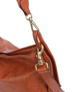 Beuteltasche fein genarbtes Rindsleder cognac