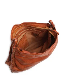 Beuteltasche fein genarbtes Rindsleder cognac