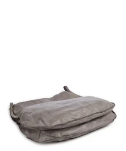 Beuteltasche fein genarbtes Rindsleder grau