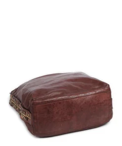 Beuteltasche fein genarbtes Rindsleder dunkelrot