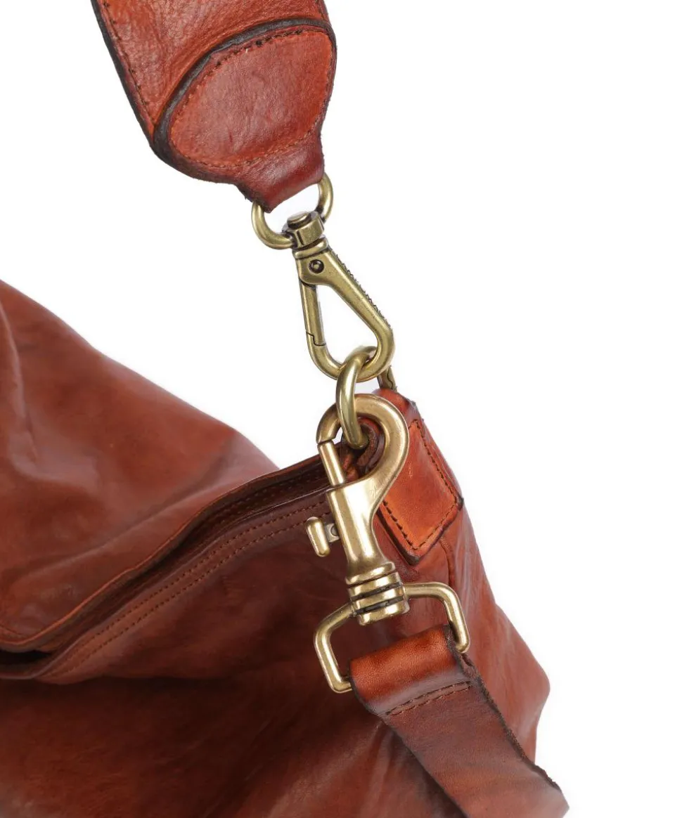 Beuteltasche fein genarbtes Rindsleder cognac