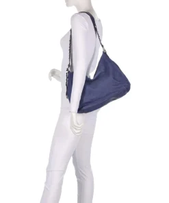 Beuteltasche fein genarbtes Rindsleder dunkelblau