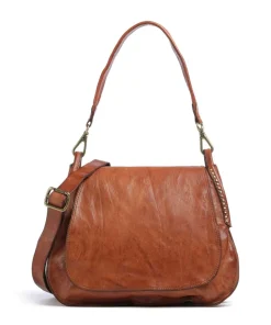 Beuteltasche fein genarbtes Rindsleder cognac