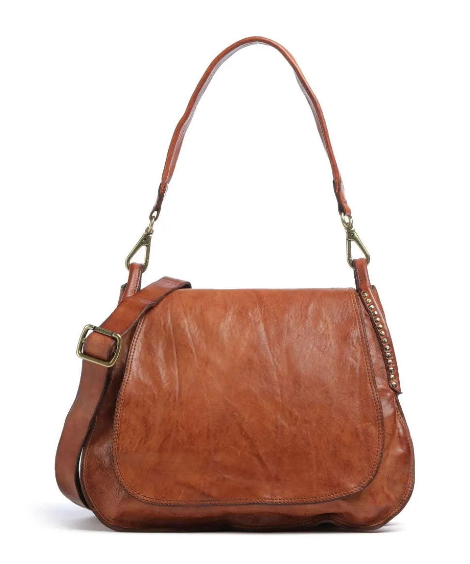 Beuteltasche fein genarbtes Rindsleder cognac