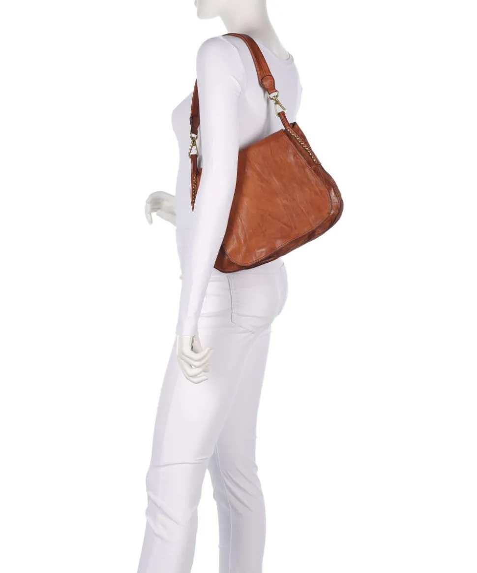 Beuteltasche fein genarbtes Rindsleder cognac