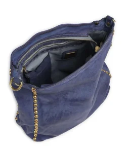 Beuteltasche fein genarbtes Rindsleder dunkelblau