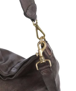 Beuteltasche fein genarbtes Rindsleder dunkelgrau