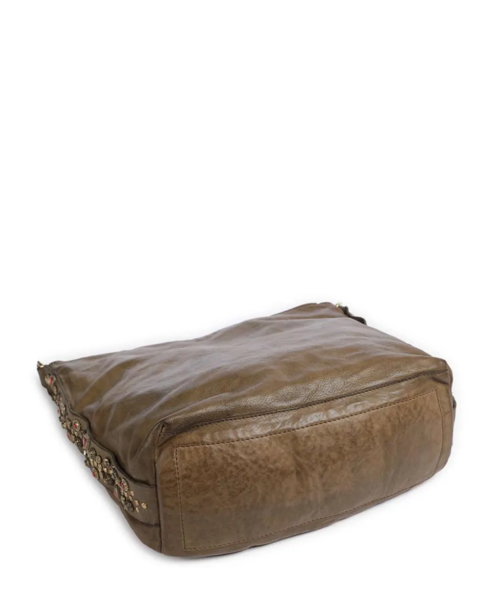 Beuteltasche fein genarbtes Rindsleder olivgrün