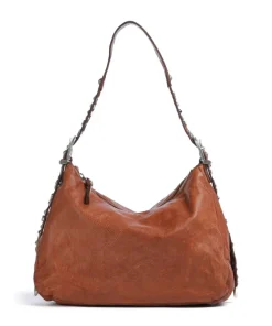 Beuteltasche fein genarbtes Rindsleder cognac