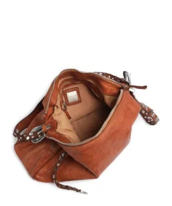 Beuteltasche fein genarbtes Rindsleder cognac