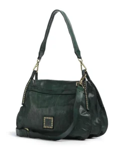 Beuteltasche fein genarbtes Rindsleder dunkelgrün