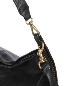 Beuteltasche fein genarbtes Rindsleder schwarz