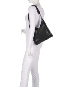 Beuteltasche fein genarbtes Rindsleder schwarz