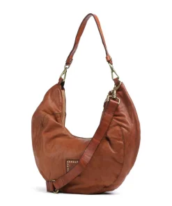 Beuteltasche fein genarbtes Rindsleder cognac