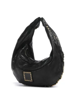 Beuteltasche fein genarbtes Rindsleder schwarz