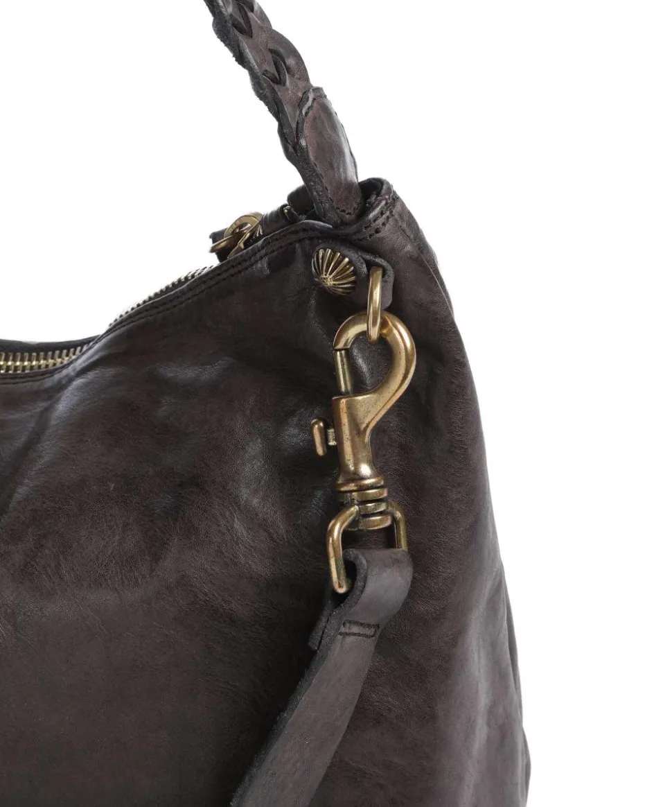 Beuteltasche fein genarbtes Rindsleder dunkelgrau