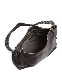 Beuteltasche fein genarbtes Rindsleder dunkelgrau