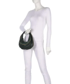 Beuteltasche fein genarbtes Rindsleder dunkelgrün