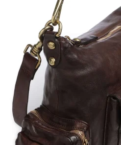 Beuteltasche genarbtes Rindsleder dunkelbraun