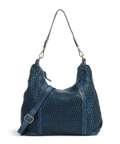 Beuteltasche genarbtes Rindsleder dunkelblau