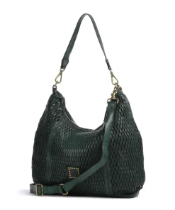 Beuteltasche genarbtes Rindsleder dunkelgrün